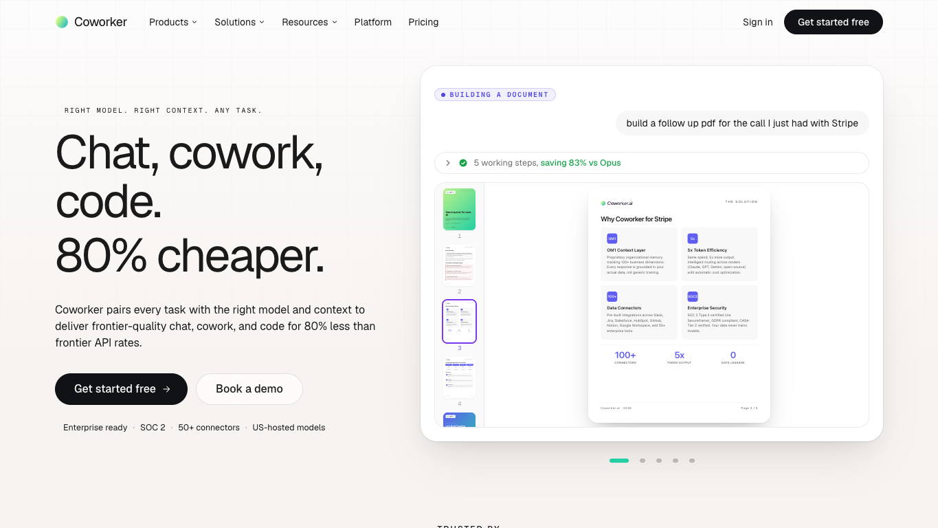 Coworker AI screenshot